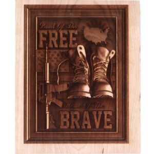 Land of the Free Home of the Brave Plaque